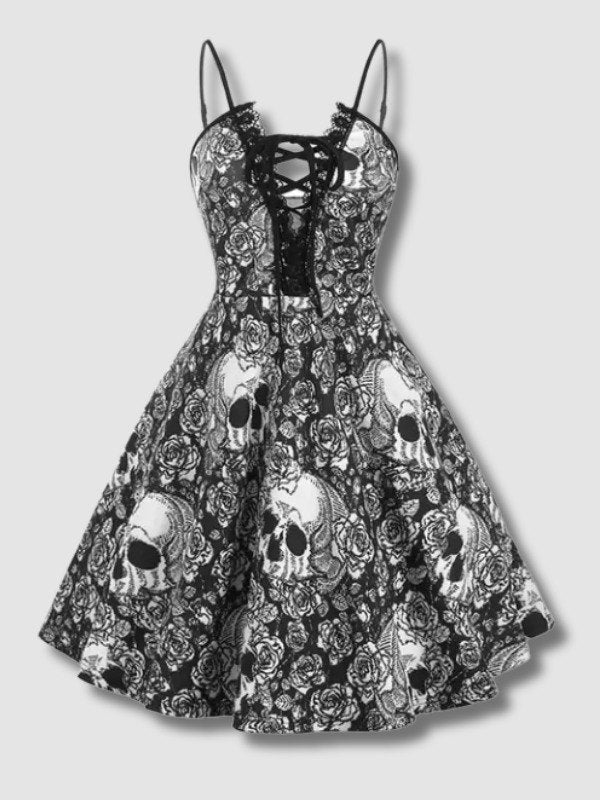 Robe Rockabilly Tête De Mort