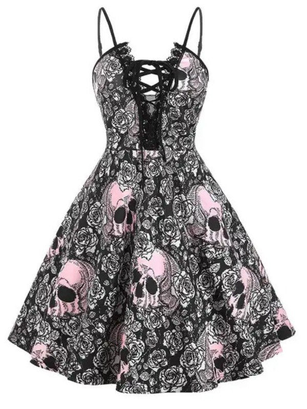 Robe Rockabilly Tête De Mort
