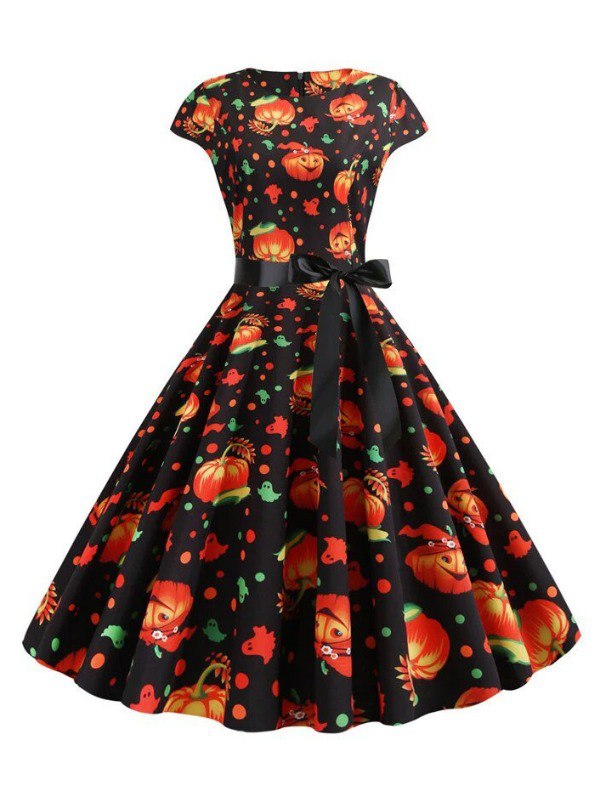 Robe Rockabilly Citrouille