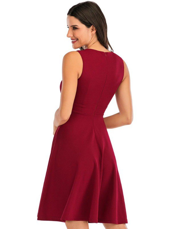 Robe Bourgogne Unicolore Vintage