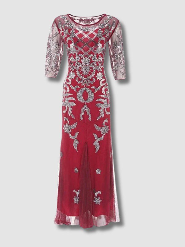 Robe Années 20 Rouge Vintage
