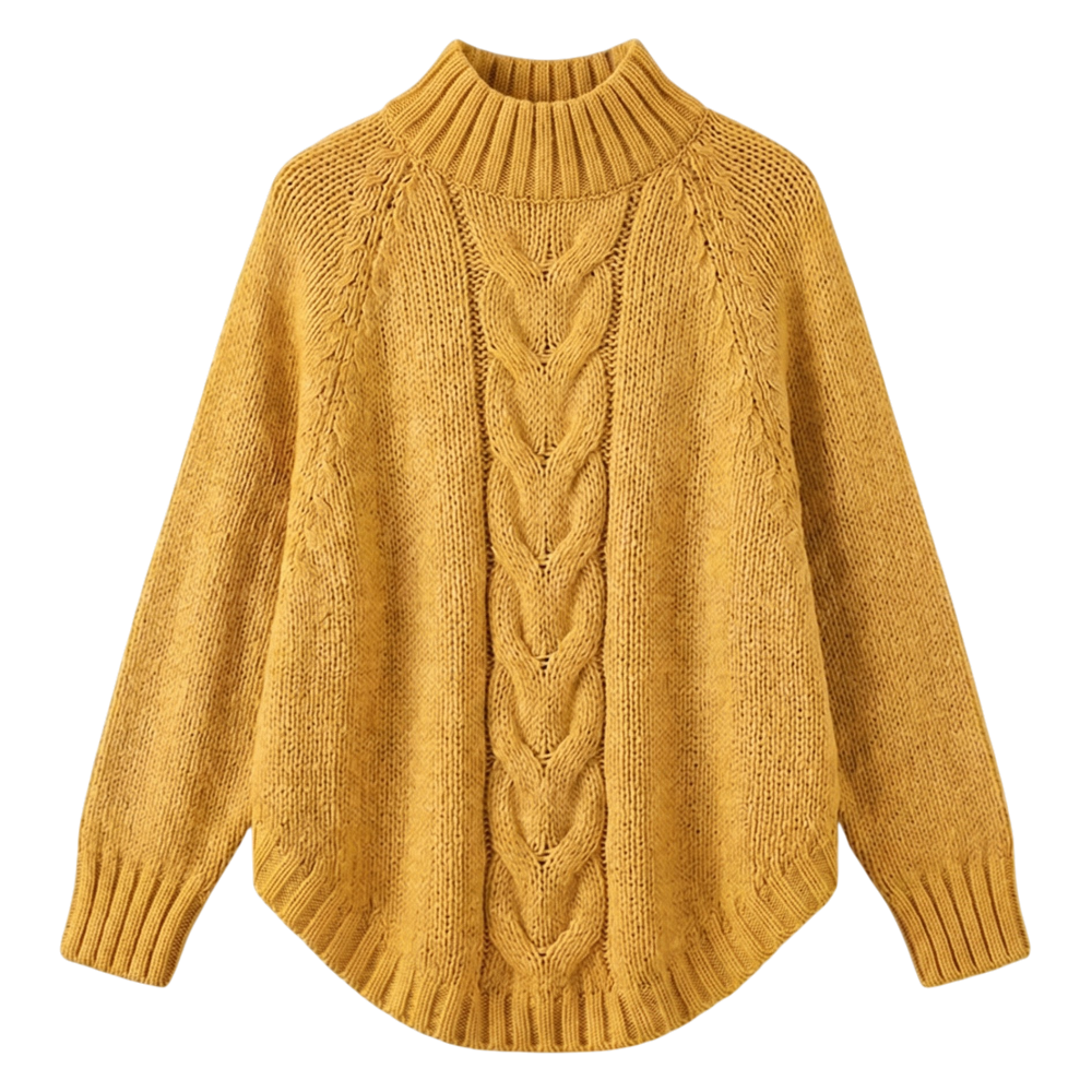 Pull Col Roulé Torsadé Femme