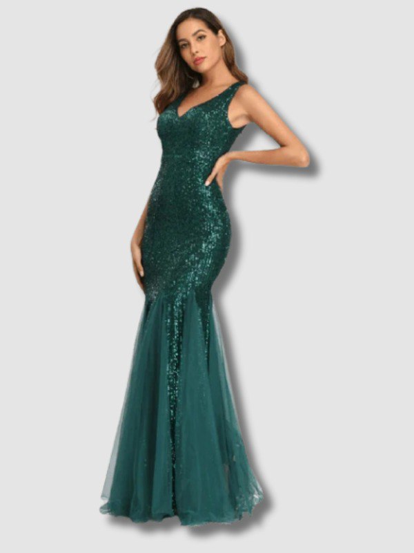 Emerald Green Gatsby Wedding Dress