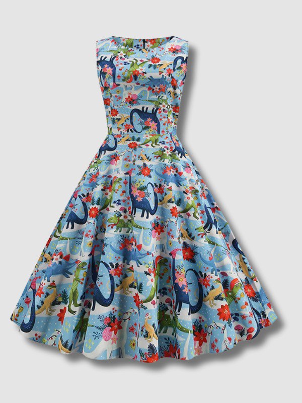 Robe Florale Vintage des années 1950