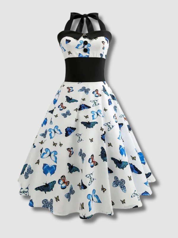 Robe Vintage - Pin-Up Papillon