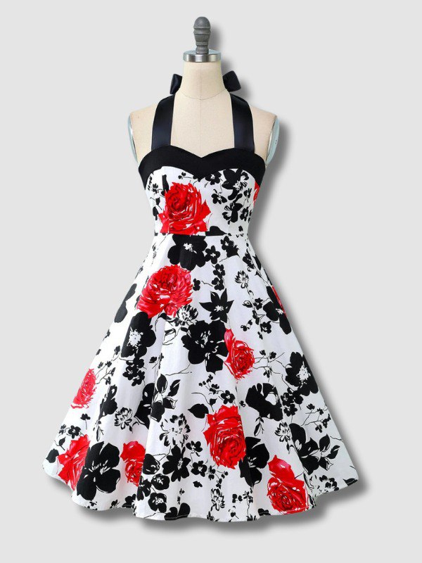 Robe à Imprimé floral Vintage