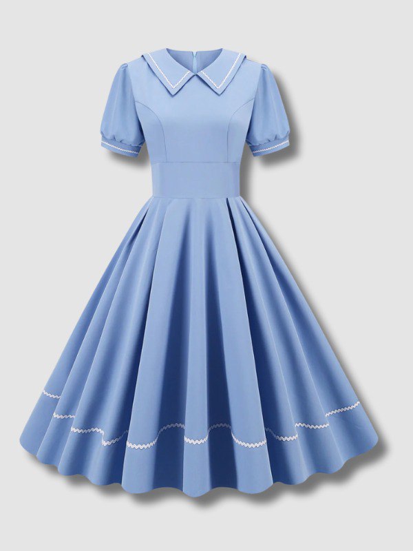 Robe style Vintage à Manches Courtes
