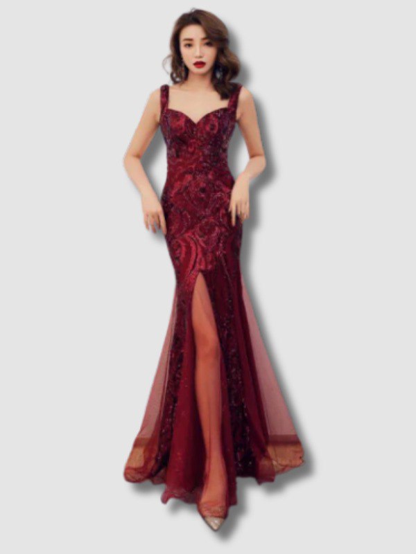 Robe Gatsby à Paillettes Dorées