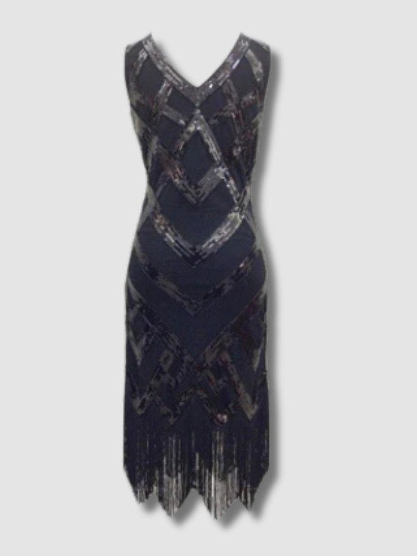 Robe Année 20 Vintage Noire