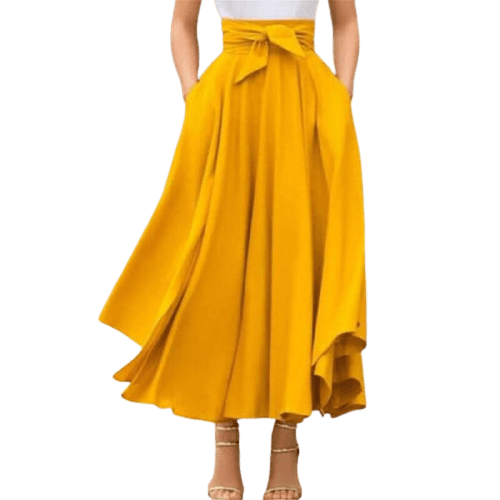 Jupe Evasée Unicolore Années 70