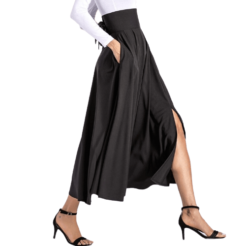 Vintage Long Solid Color Skirt