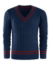 Pull en V Tennis Vintage Homme