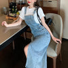 Women&#39;s Denim Overall Dress