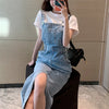 Women&#39;s Denim Overall Dress