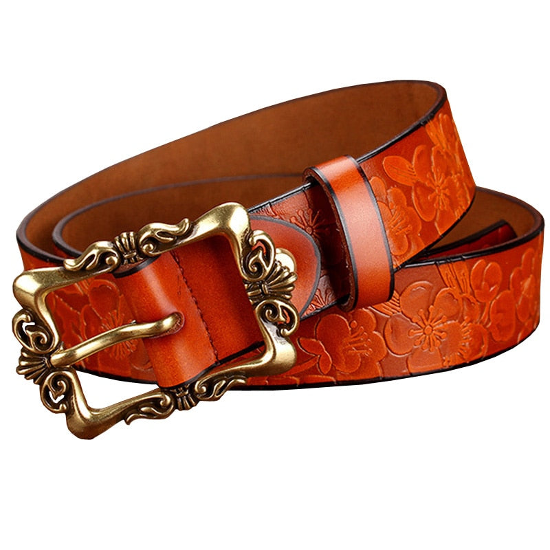 Ceinture Cuir Vintage Femme