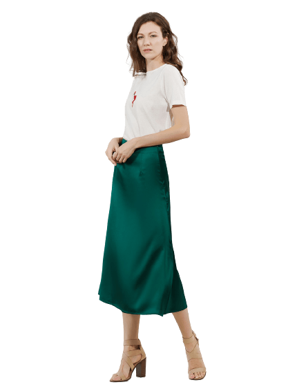 Jupe Vintage Mi-Longue Unie