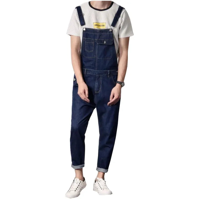 Men's Blue Jeans Overalls