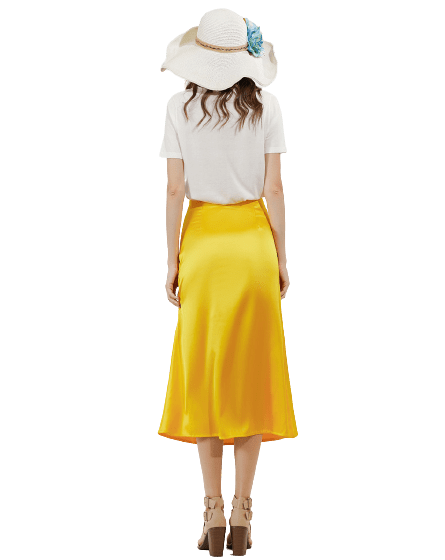 Jupe Vintage Mi-Longue Unie