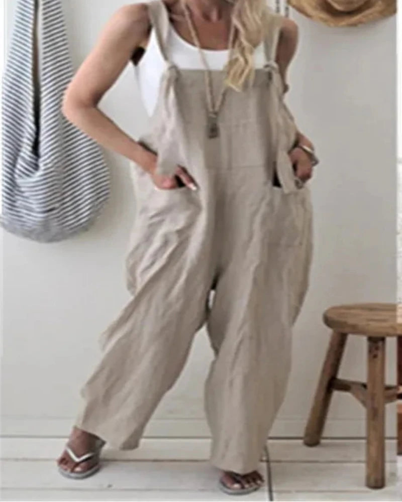 Women's Linen Overalls