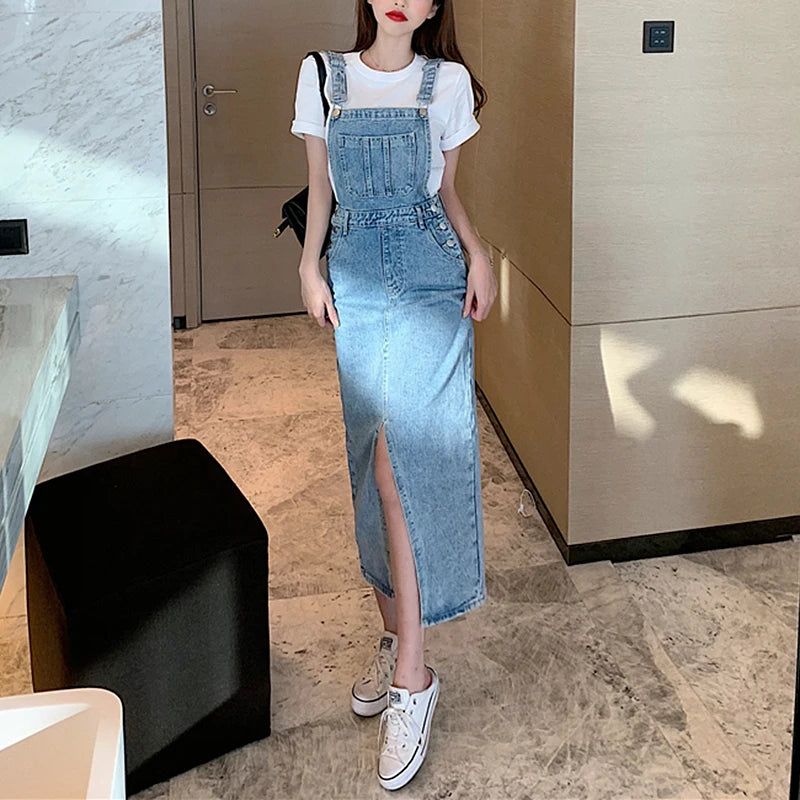 Women's Denim Overall Dress