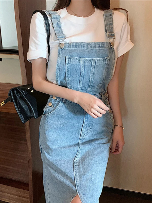 Robe Salopette en Jean Femme