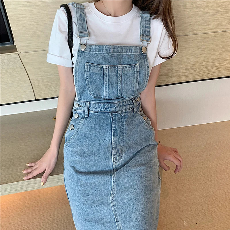 Robe Salopette en Jean Femme