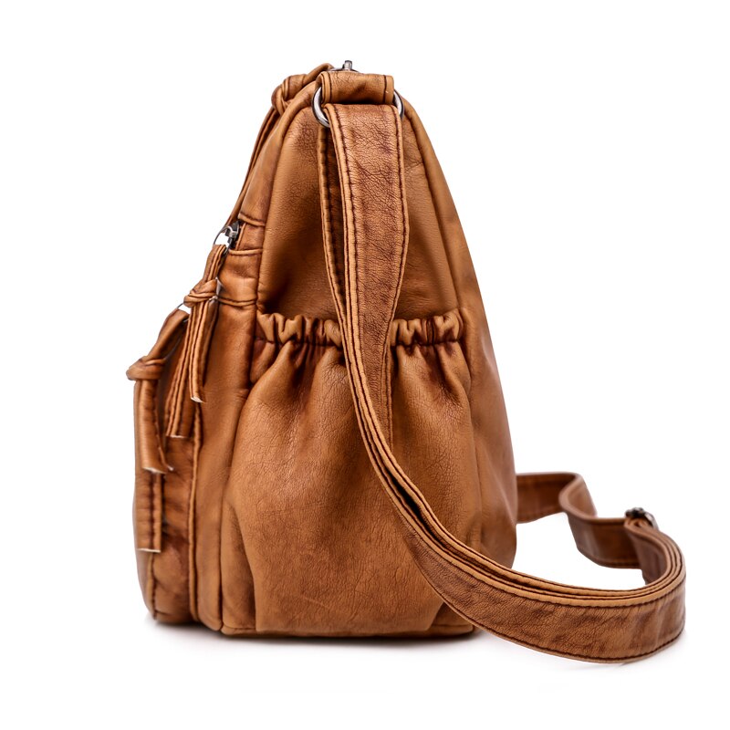 Sac à Main Cuir Camel Vintage