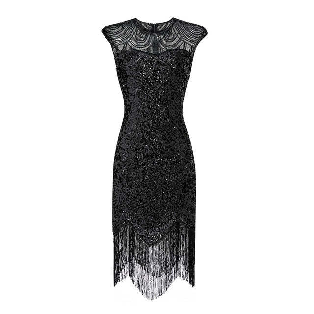 Vintage Beaded Evening Dress