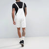 Salopette Short Blanche Homme