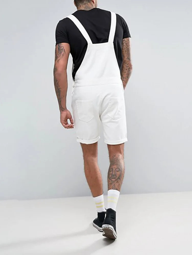 Salopette Short Blanche Homme