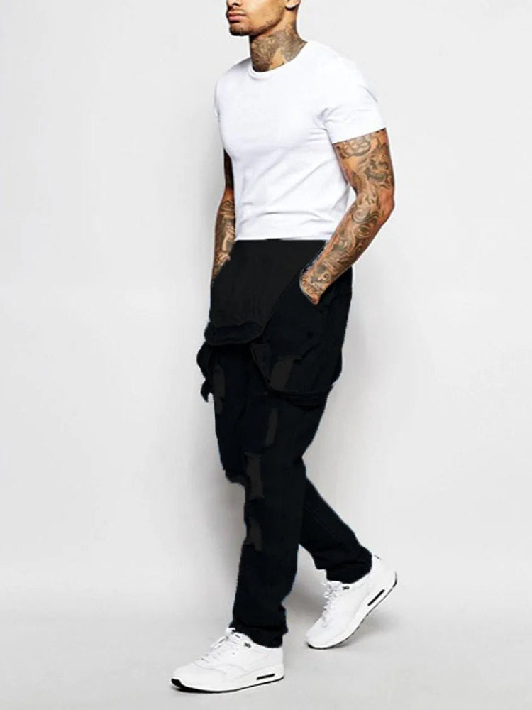 Salopette en Jean Déchiré