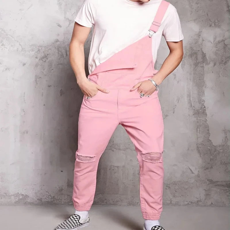 Men's Pink Overalls