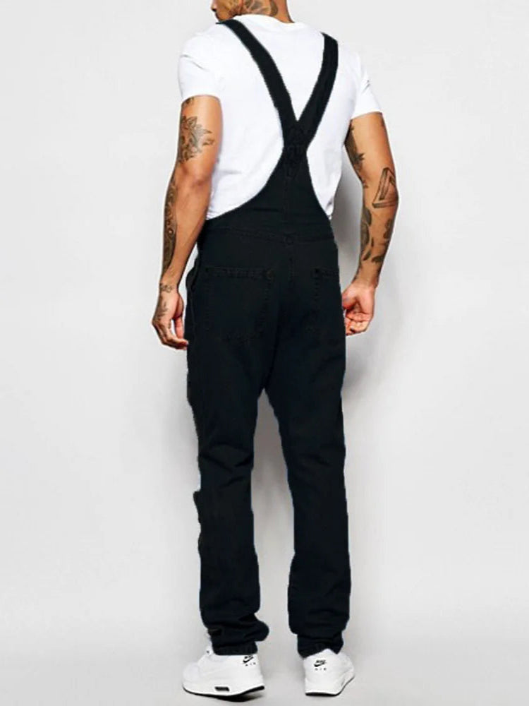 Salopette en Jean Déchiré