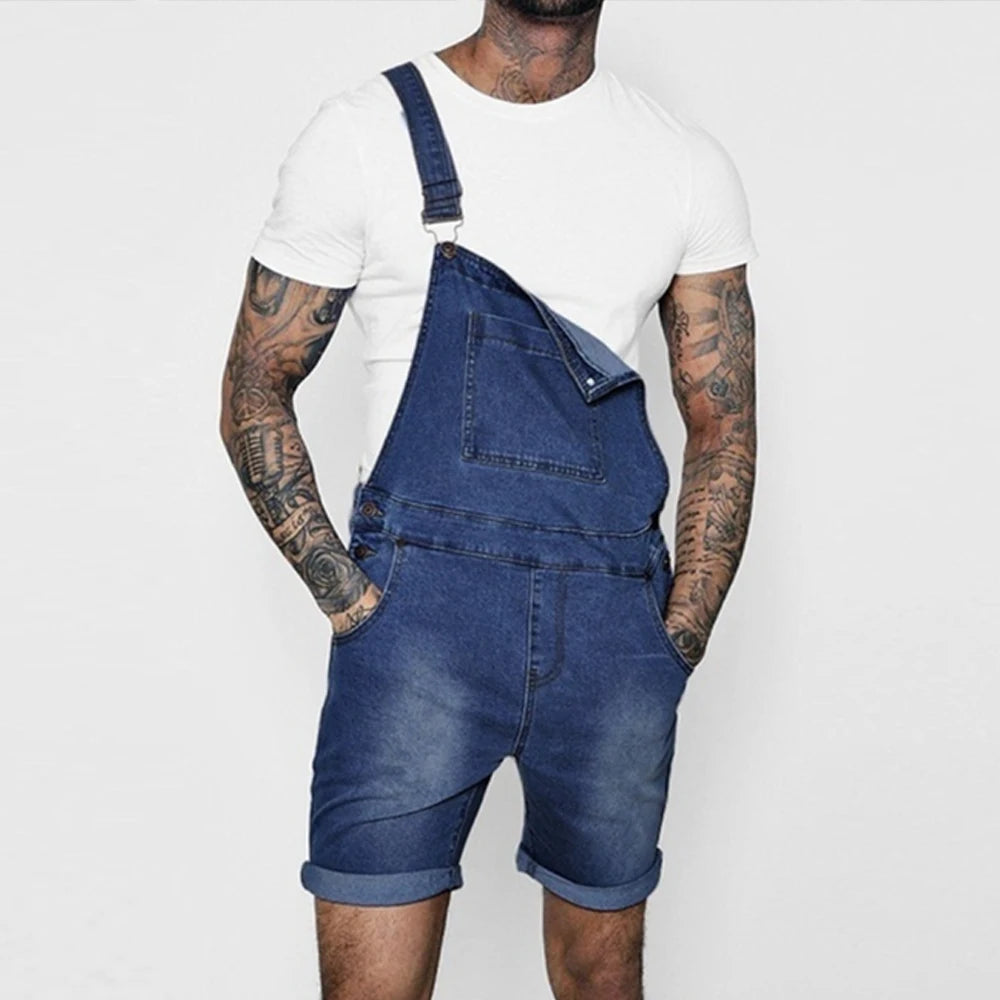 Denim Shorts Overalls