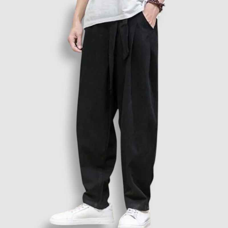 Pantalon Japonais Fluide en Lin