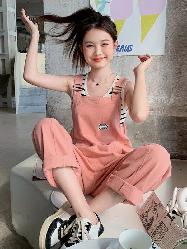 Salopette Jean Rose Femme