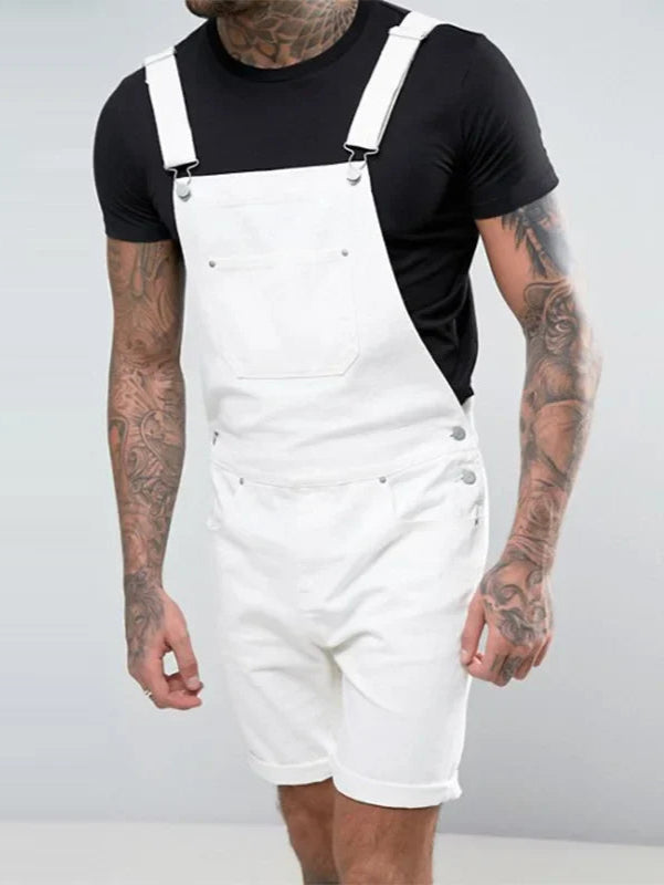 Salopette Short Blanche Homme