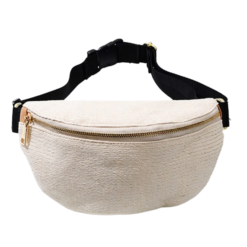 Vintage Straw Fanny Pack