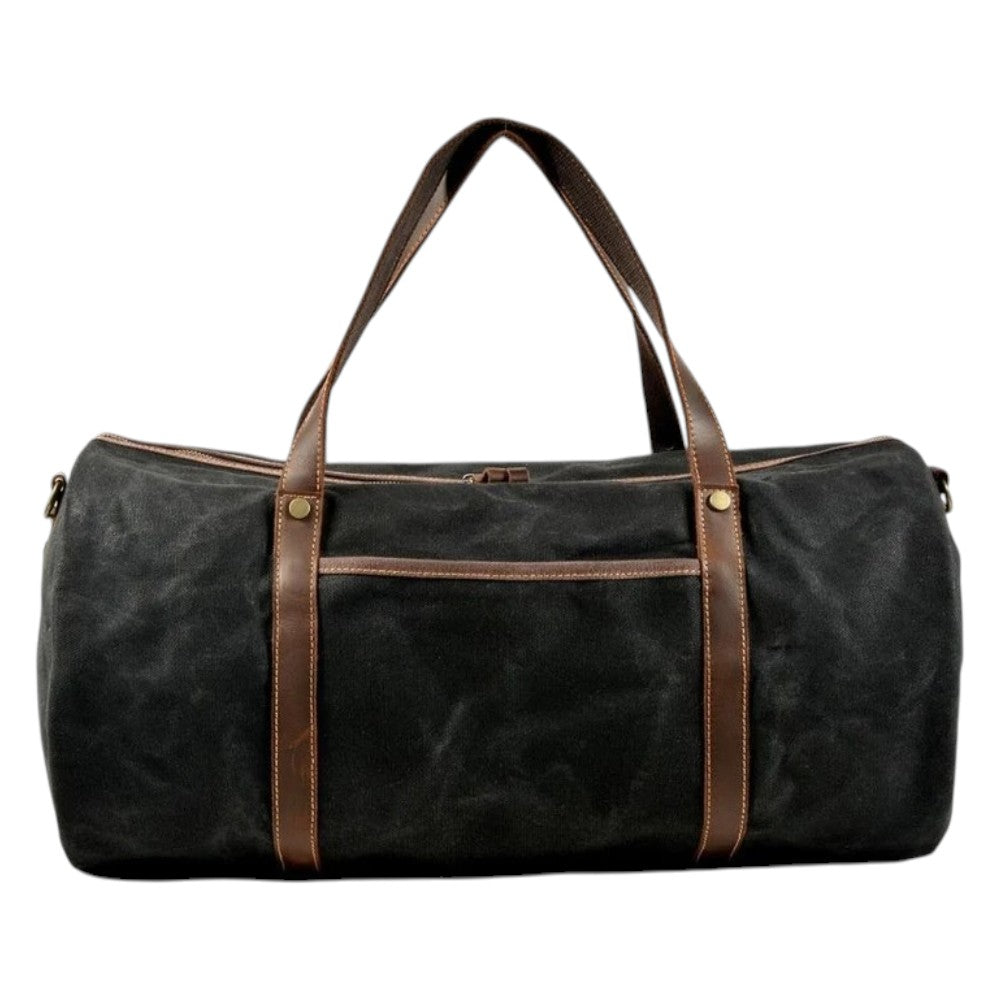 Sac de Voyage Toile et Cuir Vintage