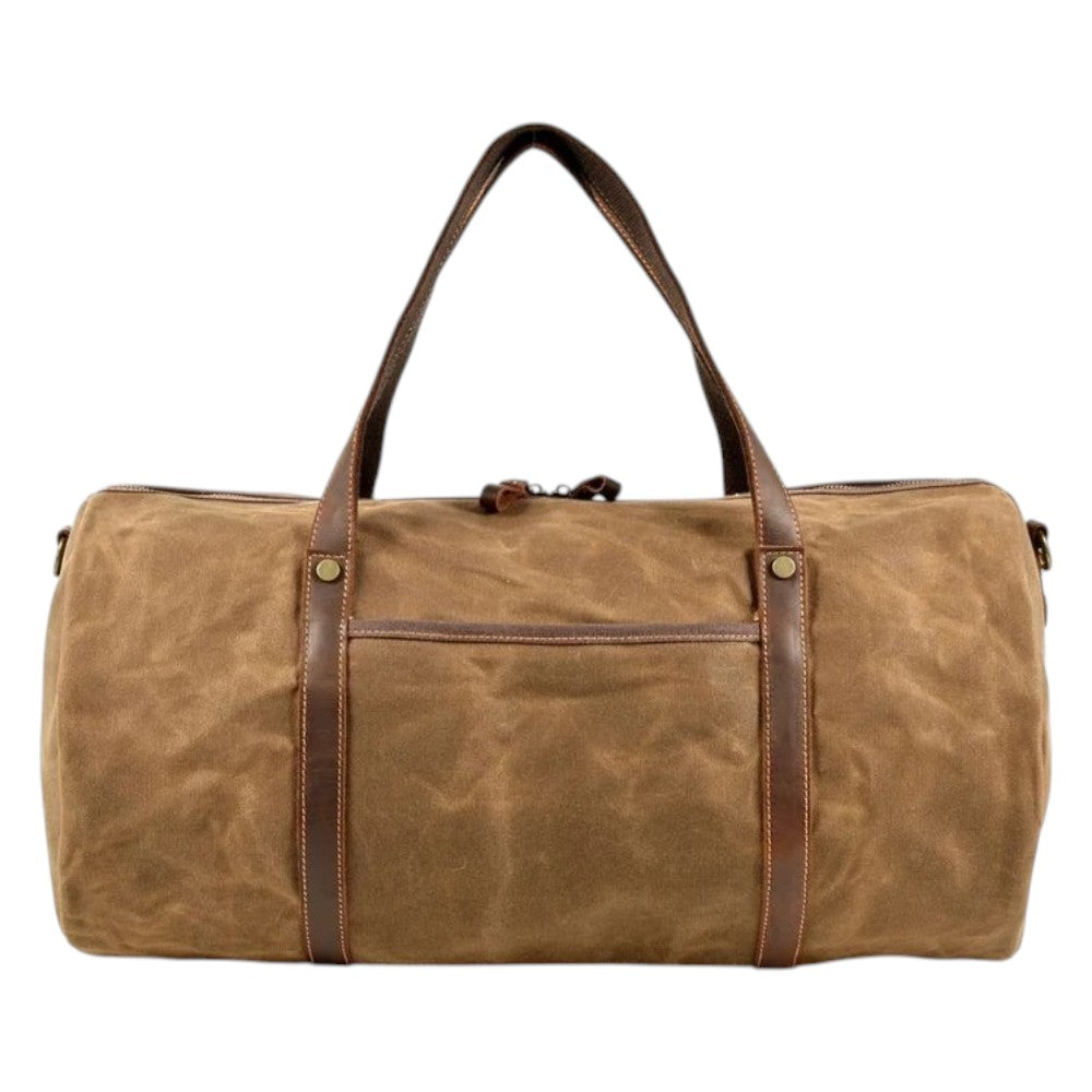 Sac de Voyage Toile et Cuir Vintage