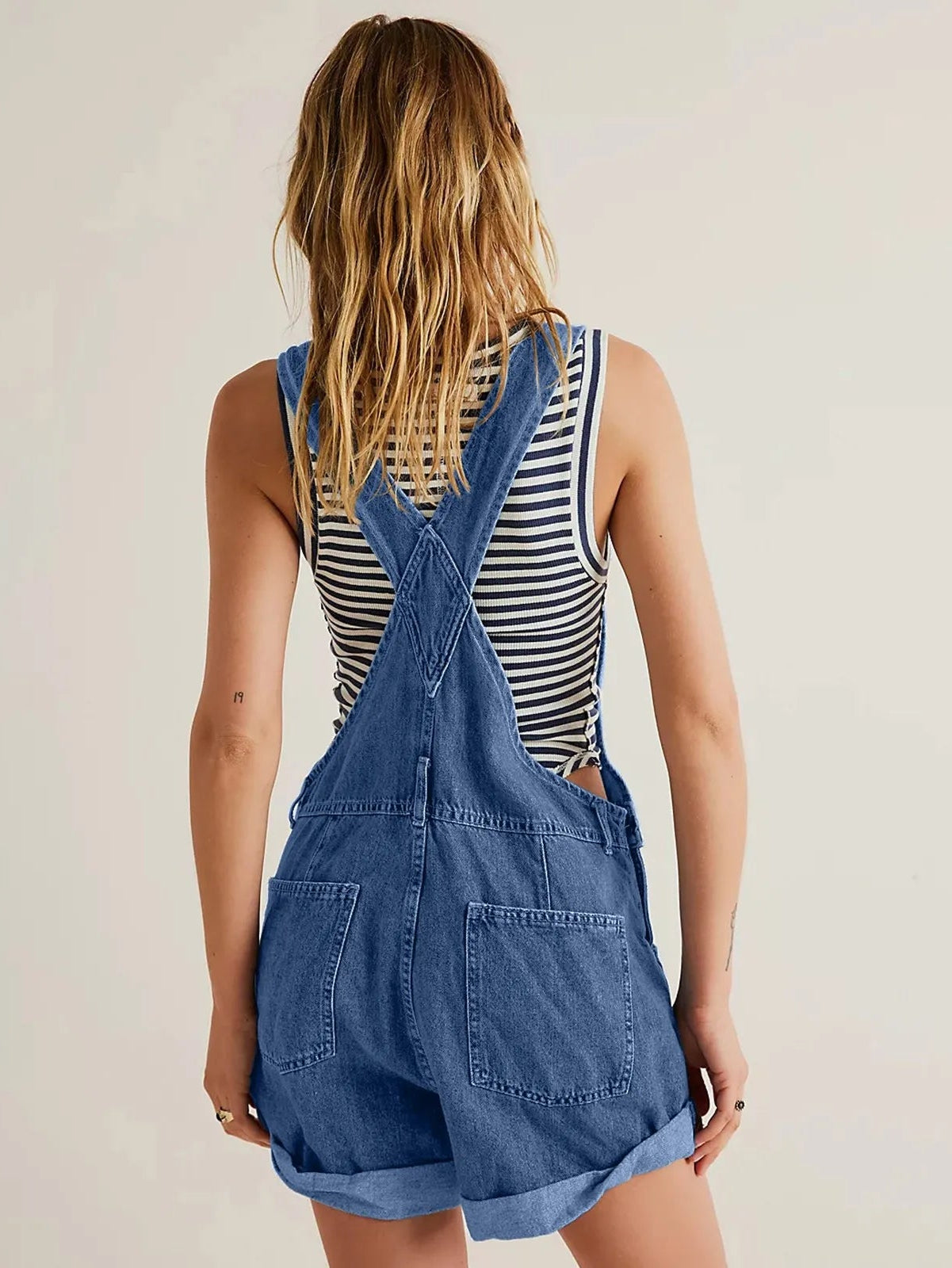Salopette Short Denim Femme