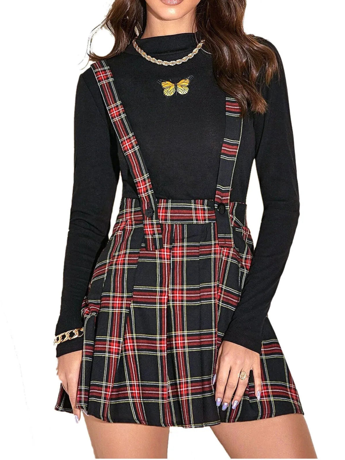 Jupe Salopette à Bretelles