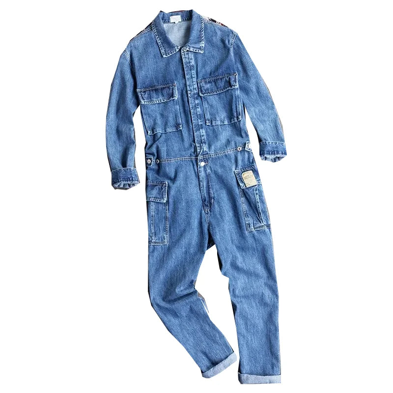 Men's Denim Overalls Jumpsuit