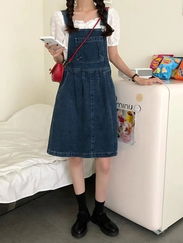 Jupe Salopette en Jean Femme