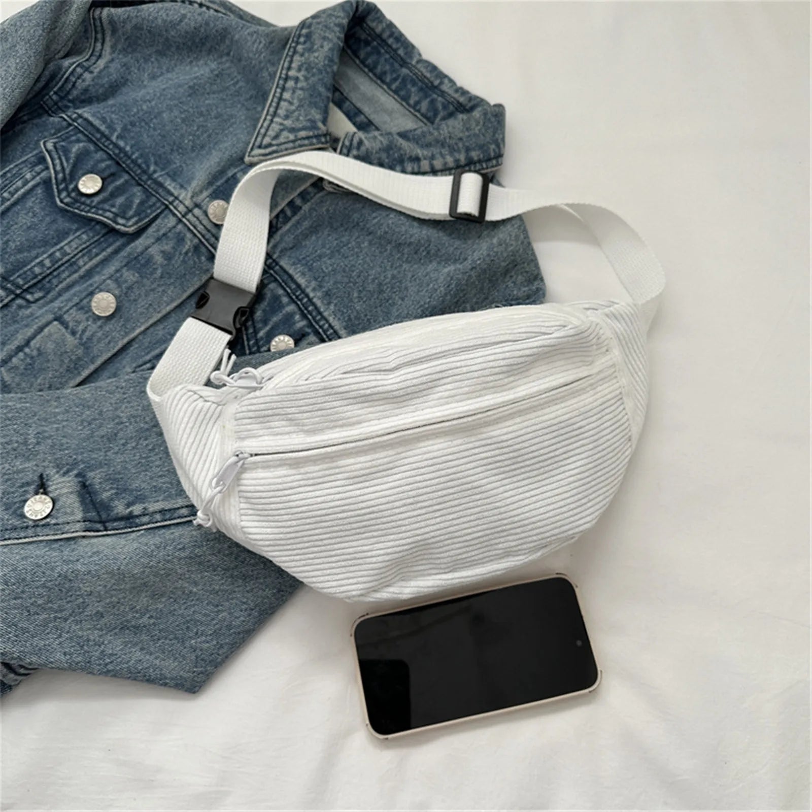 Banane Vintage en Velours Côtelé