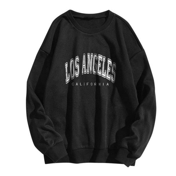 Sweat à Capuche LOS Angeles Pour Femme - Coupe Ample Et Confortable En Coton