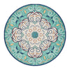 Tapis Rond Vintage avec motif Floral