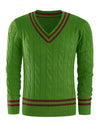 Pull en V Tennis Vintage Homme