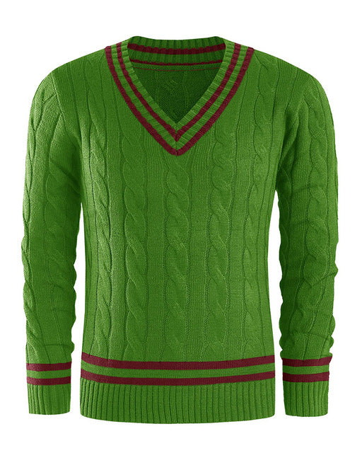 Pull Homme Vintage Vert - Taille M - Style Rétro Design Unique - Occasion Très Bon état