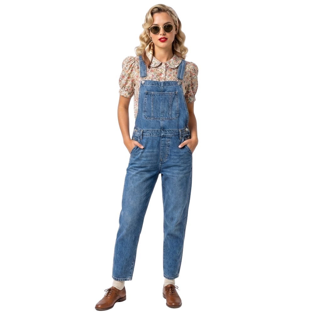 Salopette en Jean Vintage Pour Femme